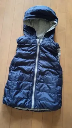 PLST リバーシブルダウンベスト ネイビー/グレー