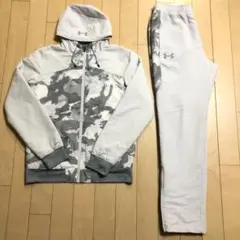 定価27500円UNDERARMOUR中綿ジャージ上下セットGRAYメンズ迷彩
