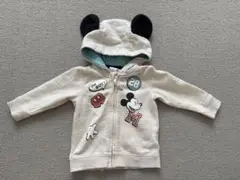 H&M ミッキー 耳付きフードパーカー 68cm