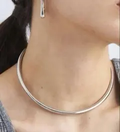 メタルチョーカー / ネックレス　シルバー