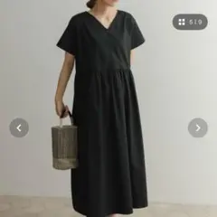 アーバンリサーチ　サニーレーベル　半袖ワンピース　ブラック　Mサイズ