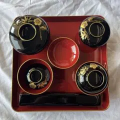 お食い初め 食器セット 漆器風 祝い膳のサムネイル