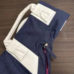 ゴルフ スリングバッグ ネイビー ホワイト