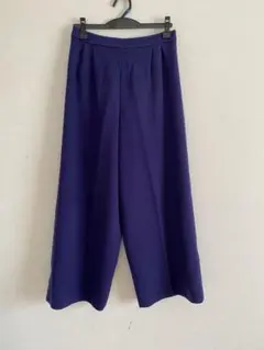 HANAE MORI ハナエモリ ニットパンツ 紺色 Lサイズ