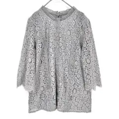 ロペピクニック/総レース裏地付き七分袖カットソー、トップス☆38サイズ