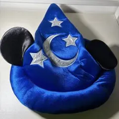 ミッキー耳付き青い帽子