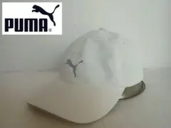プーマ　化繊帽子　白