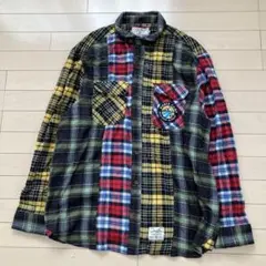 10.21 CARIBOU カリブー パッチワークネルシャツ チェック 4L