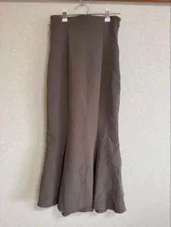 LAUIR ラウアー/スリットマーメイドロングスカート　モカ