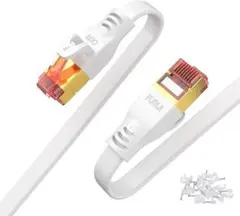 FURUI Lan フラット ケーブル Cat 8 1.8M 40Gbps 白