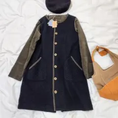 CUBE SUGAR　キルティング袖コーデュロイ切替ジャケット　新品　キューブシ