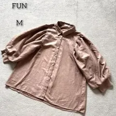 ファン 【M】 トップス シャツ ブラウス コンシャススリーブ 前開きボタンのサムネイル