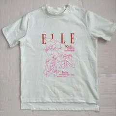 ELLE プリント 半袖 Tシャツ クリーム色　Sのサムネイル