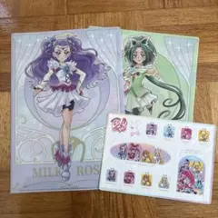 ミルキィローズ・キュアミント　クリアファイル＋シールセット
