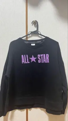 CONVERSE ブラック スウェット Lサイズ ALL STAR