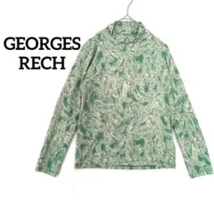 ジョルジュレッシュ ハイネックトップス 長袖 ペイズリー柄 グリーン 36