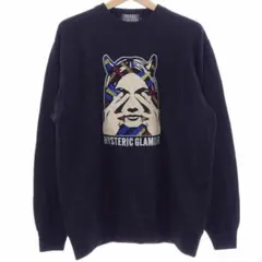 ヒステリックグラマー SEE NO EVIL刺繍ロゴ スウェット黒 Lのサムネイル