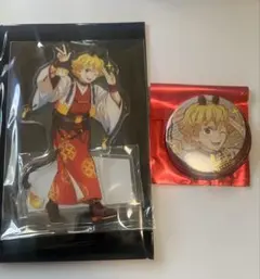 鬼滅の刃　午年イベント　アクリルスタンド　缶バッジ　我妻善逸