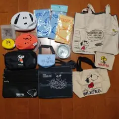 スヌーピー　雑誌付録7点セット＋ミニタオル3枚付き