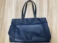 【美品】FURLA メンズトートバッグ ネイビー
