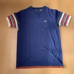 TK MIXPICE ネイビー ストライプ Tシャツ Lサイズ