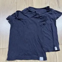 無印 あったか肌着 綿100% ネイビー 半袖