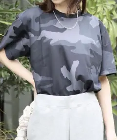 ★新品United Athle】ドライアスレチック 迷彩 Tシャツ XLブラック