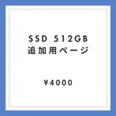 Panasonic SSD 512GB 追加用ページ