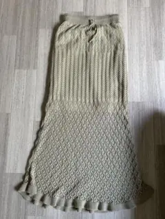 GU 透かし編みロングスカート