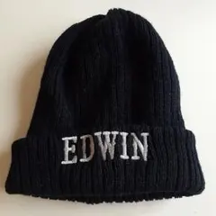 EDWIN 黒 ニット帽 Mサイズ
