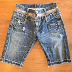 メンズデニムショートパンツ カモフラージュ柄