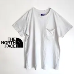 【ザノースフェイス】Tシャツ　カットソー　半袖　クルーネック　ワンポイント　綿