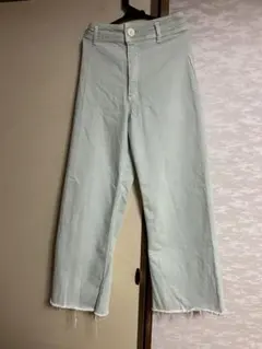 ZARAデニムパンツ グリーン