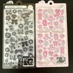 クーリア正規品　ボンボンドロップシール　ガーリーピンク　ブラックリボン 2種