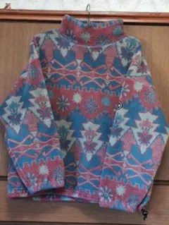 90s OLD GAP 花柄 フリース ハーフジップ 赤 総柄 L - メルカリ