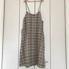 ★しまむら　チェックキャミワンピース
