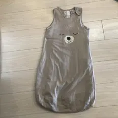 H&M ベージュ クマプリント スリーパー 74cm