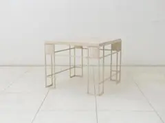 フランス LeDauphin ルドファン サイドテーブル 大理石 シャビーシック