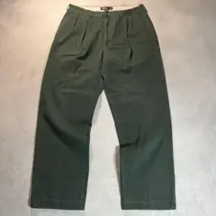 90s ラルフローレン ツータック コットン ワイドチノ ワイドパンツ