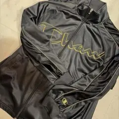Champion チャンピオンジャージ ジップアップ 黒 ゴールドのサムネイル