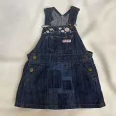 刺繍　デニム　リメイク風　レトロ　オーバーオール　デニムスカート　オールインワンのサムネイル