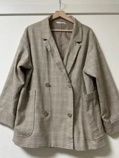 RETRO GIRL チェック柄 ダブルブレストジャケット