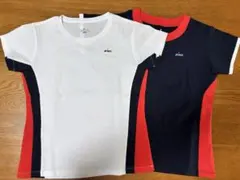 prince プリンスTシャツL ネイビー&白 テニスウェア 2枚セット