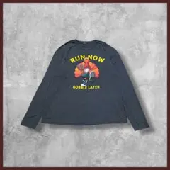 US古着 NEXT LEVEL プリント ロンT 長袖 グレー系 XXLサイズ