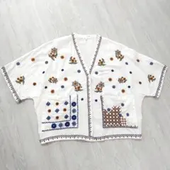 ZARA COLLECTION　フラワー刺繍ブラウス　XS