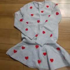 H&M グレー ハート柄 スウェットスカート