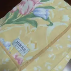 NIKKE　ニッケ　 チューリップ柄毛布 　綿毛布　毛布　掛け布団　昭和レトロ