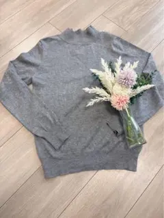 STYLE ON グレー ハイネック セーター