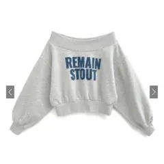 GRL デニムロゴ刺繍オフショルダースウェットトップス[pm527]