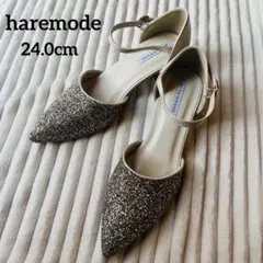 haremode♡ハレモード　グリッター　ベルト付パンプス【24.0cm】